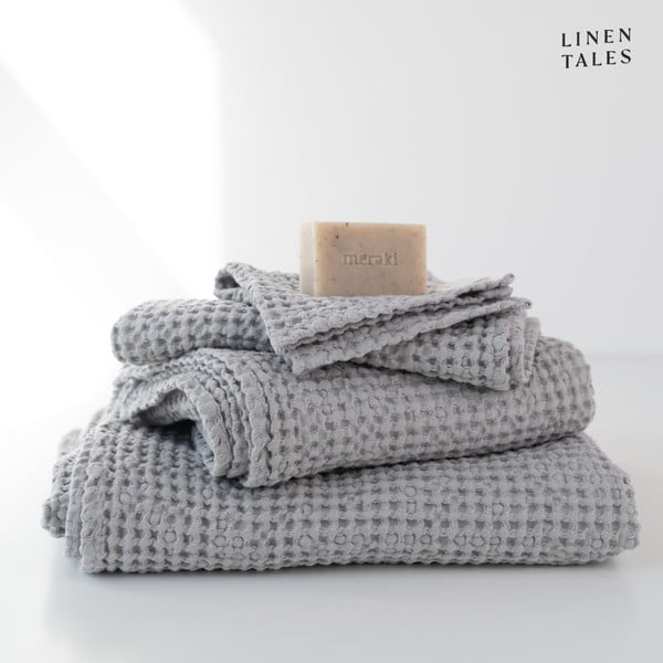 Šviesiai pilki rankšluosčiai ir vonios rankšluosčiai - 3 rinkiniai Honeycomb - Linen Tales