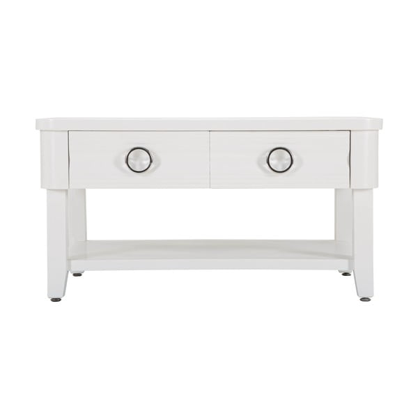 Konsolinis staliukas iš kėnio masyvo baltos spalvos 60x90 cm Shine – Mauro Ferretti