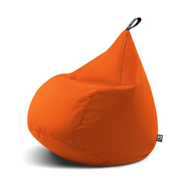 Oranžinės spalvos sėdmaišis Drop L – So Soft?