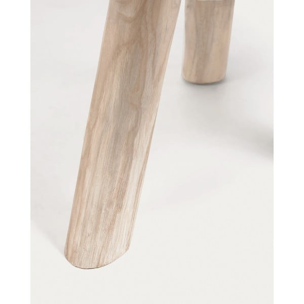 Natūralios spalvos iš tikmedžio masyvo apvalios formos kavos staliukas ø 55 cm Glenda – Kave Home-image-3