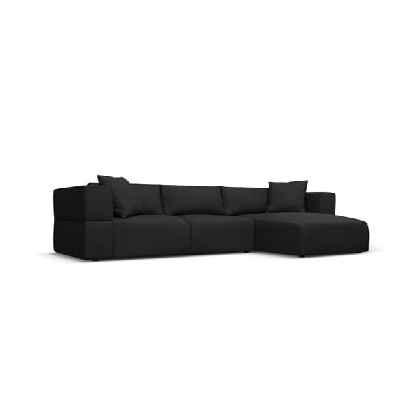 Kampinė sofa juodos spalvos (su dešiniuoju kampu) Esther – Milo Casa-image-2