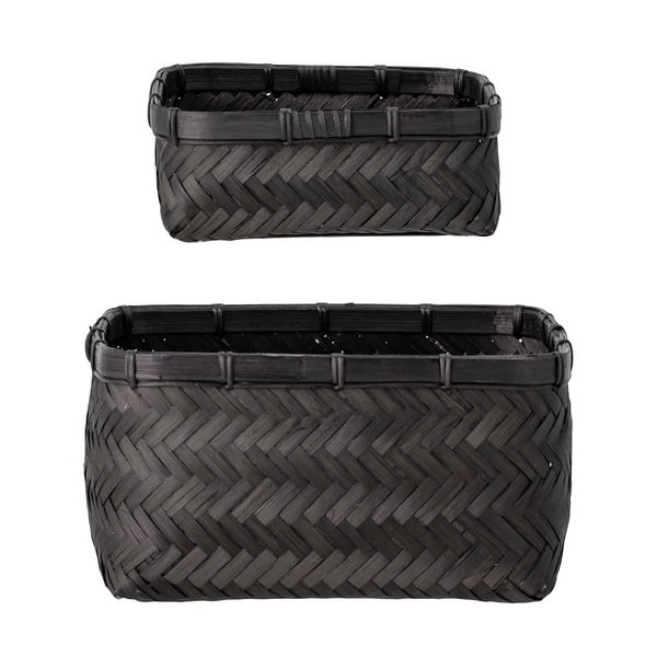 Iš bambuko krepšiai 2 vnt. 24x24x12 cm Donia – Bloomingville-image-2