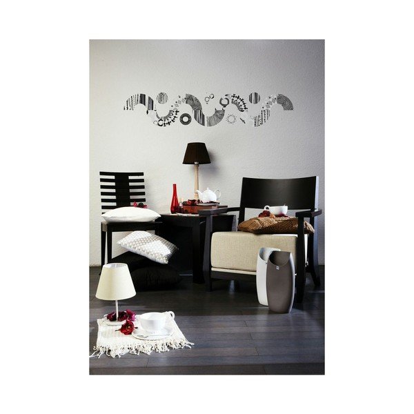 Sienų lipdukas su pilkos ir juodos spalvos ratais Ambiance-image-3