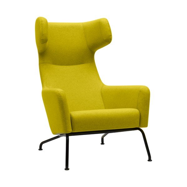 Geltonas krėslas su juodomis kojomis Softline Havana-image-1