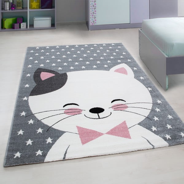 Vaikiškas kilimas rožinės spalvos/pilkos spalvos 80x150 cm Kids – Ayyildiz Carpets-image-1