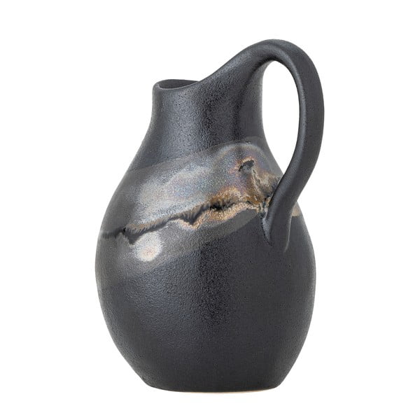Tamsiai pilkos spalvos iš akmens masės vaza (aukštis 15 cm) Alvena – Bloomingville-image-2