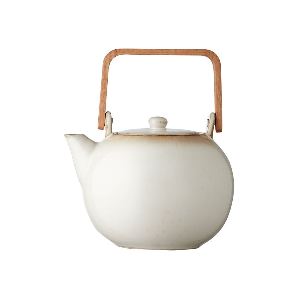 Kreminės spalvos keramikinis arbatinukas Bitz Basics, 1,2 l