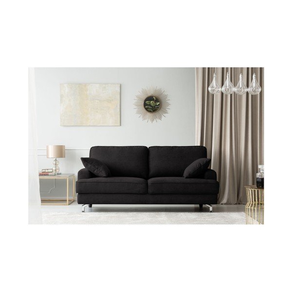 Juoda dvivietė sofa "Kooko Home Rumba-image-2