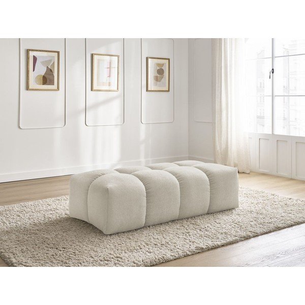 Smėlio spalvos iš šenilinio audinio taburetė Everest – Bobochic Paris-image-1