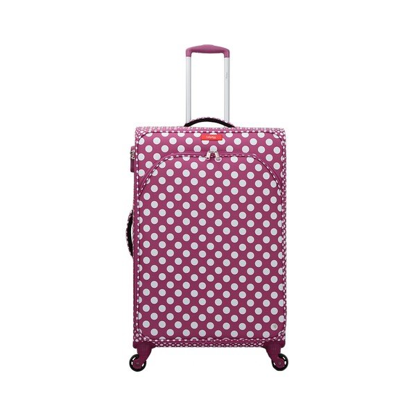 Violetinės ir rožinės spalvos 4 ratukų bagažas Lollipops Jenny, aukštis 77 cm