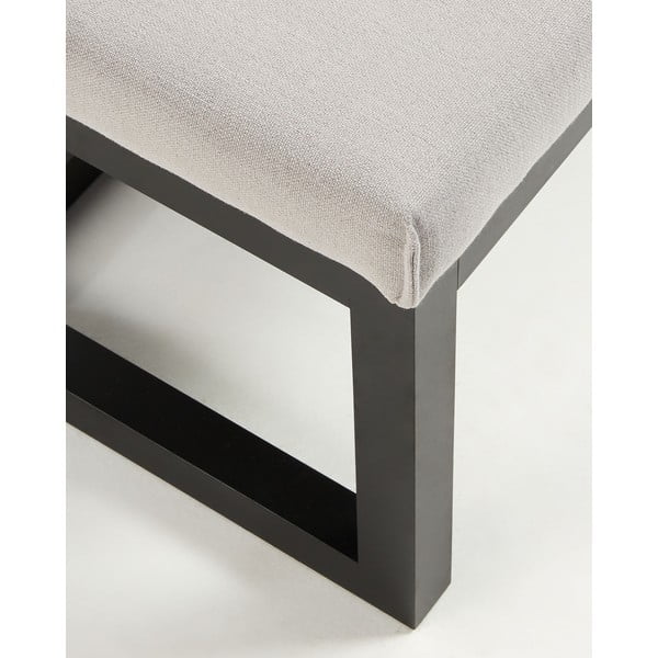 Juodos spalvos/pilkai smėlinės spalvos suolas Loya – Kave Home-image-3