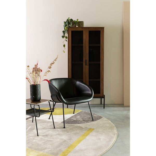 Geltonos ir pilkos spalvos kilimas Zuiver Hilton, ø 240 cm-image-1