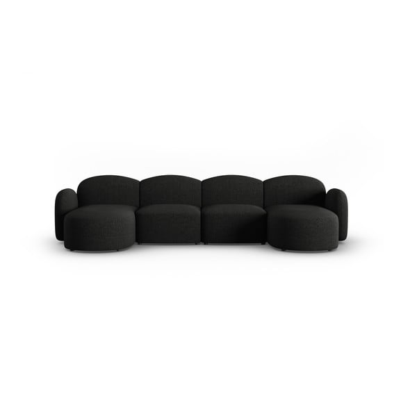 Kampinė sofa juodos spalvos Blair – Micadoni Home