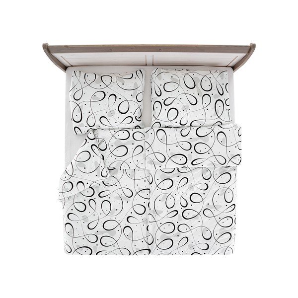 Viengulė patalynė juodos ir baltos spalvos iš banguotos tekstūros 140x200 cm Top Class – B.E.S.-image-2