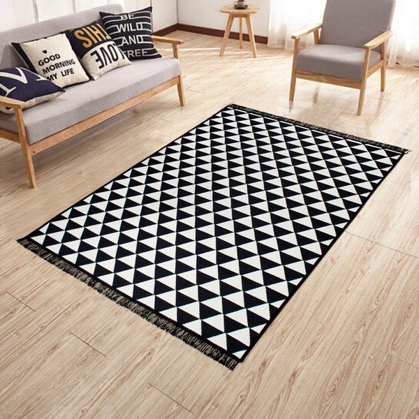 Juodai baltas dvipusis kilimas Apollon, 80 x 150 cm-image-3