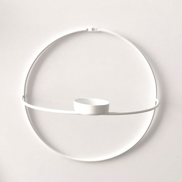 Baltas sieninis šviestuvas "Circle", ø 21 cm
