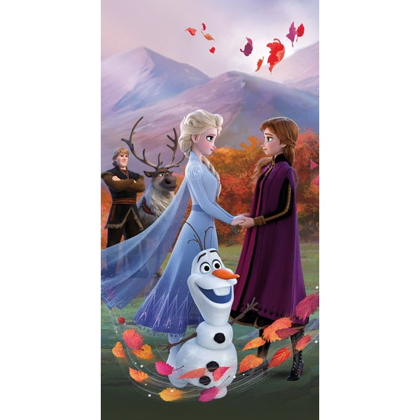 Iš medvilnės vaikiškas rankšluostis 70x140 cm Frozen "Wind" – Jerry Fabrics