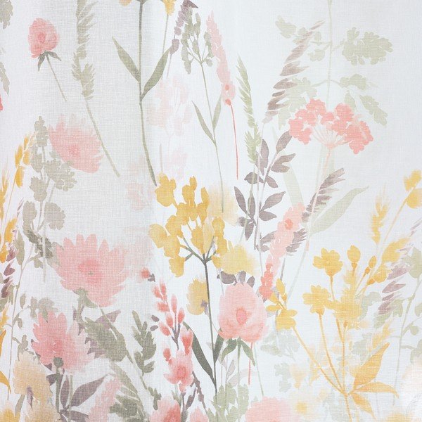 Baltos spalvos iš šydo permatoma užuolaida 140x183 cm Countryside Floral – Catherine Lansfield-image-3