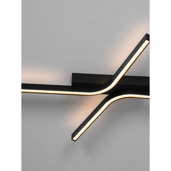 Matinės juodos spalvos iš aliuminio lubinis šviestuvas LED su pritemdymo funkcija 50x100 cm Akro – Nova Luce-image-2