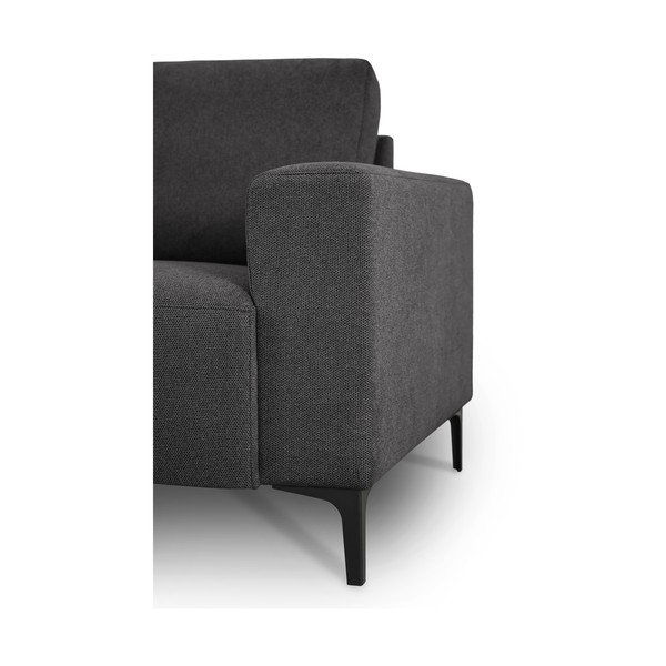 Antracito spalvos kampinė sofa iš šenilinio audinio (su kairiuoju kampu/„L“ formos) Fabian – Scandic-image-4