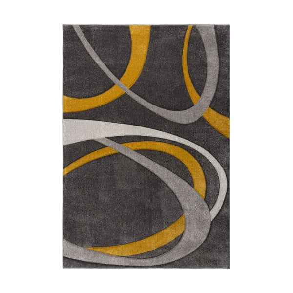 Kilimas ochros spalvos/pilkos spalvos 160x230 cm Elude Orb – Flair Rugs