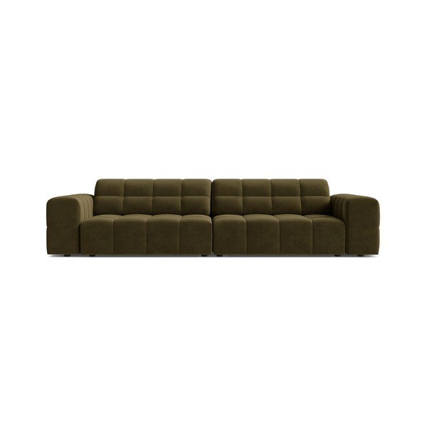 Khaki spalvos sofa iš velveto 252 cm Chicago – Cosmopolitan Design