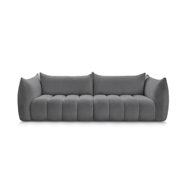 Pilkos spalvos sofa iš boucle 286 cm Azra – Bobochic Paris