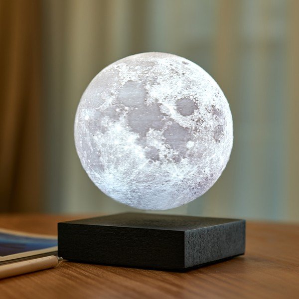 Juodos spalvos šviečianti dekoracija su kištuku ø 12 cm Moon – Gingko-image-1