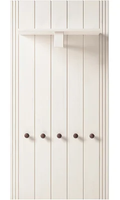Baltos spalvos iš pušies masyvo koridoriaus baldas 60x120x25 cm Anita – Støraa