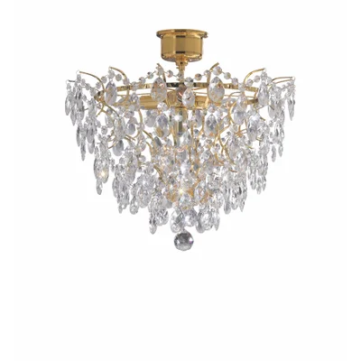 Aukso spalvos lubinis šviestuvas "Markslöjd Rosendal Luxy", ø 48 cm