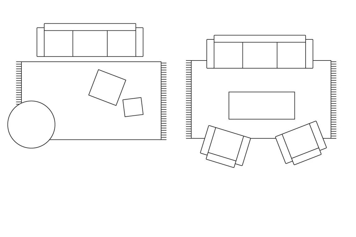 Mažoje svetainėje verta rinktis šviesias spalvas ir subtilius raštus. Taip pat galite sutaupyti vietos naudodami baldus, sudedamus vieną ant kito.