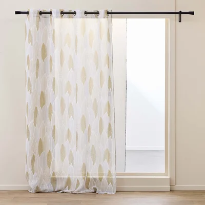 Smėlio spalvos iš šydo permatoma užuolaida 140x280 cm Kim – douceur d'intérieur