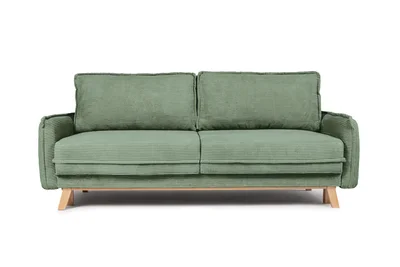 Iš kordinio velveto sulankstoma sofa šviesiai žalios spalvos 218 cm Tori – Bonami Selection