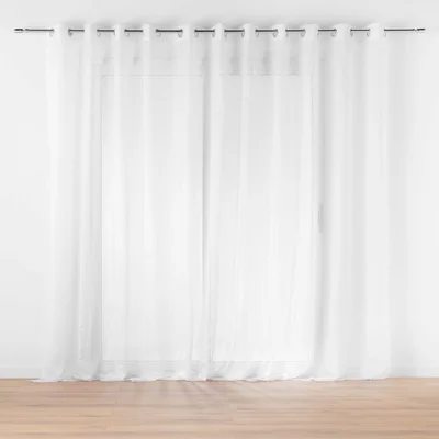 Baltos spalvos iš šydo permatoma užuolaida 400x240 cm Lissea – douceur d'intérieur