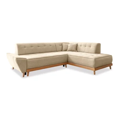 Smėlio spalvos sofa-lova Miuform Dazzling Daisy L, dešinysis kampas