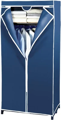 Wenko mėlyna medžiaginė spinta, 160 x 50 x 75 cm
