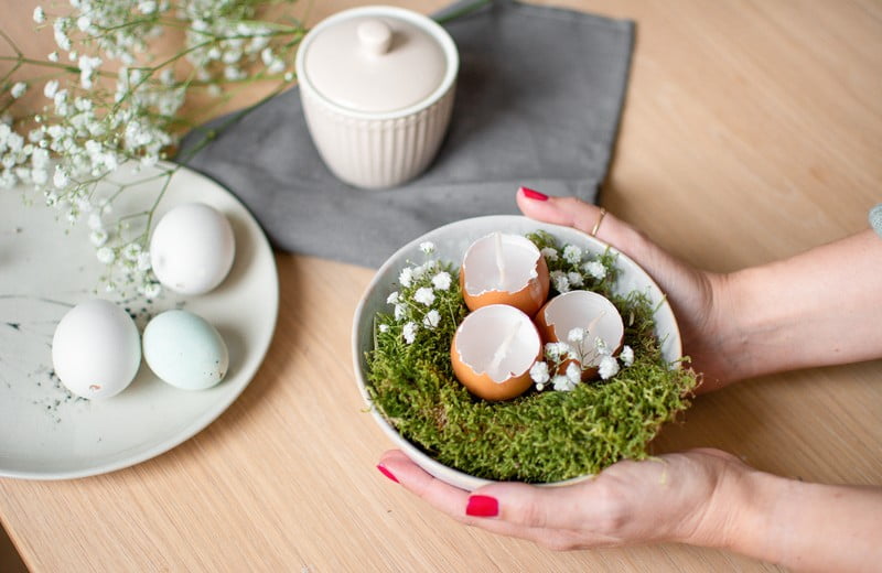 „Pasidaryk pats“: 2 velykinės dekoracijos iš kiaušinių lukštų