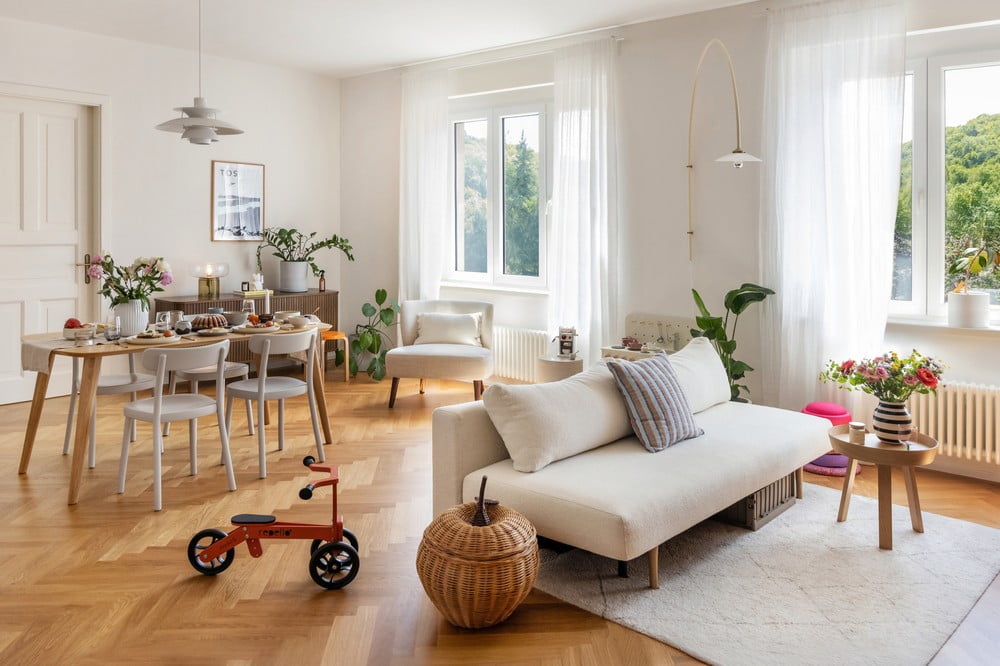 Įkvėpimas : Svetainė, Valgomasis, Skandinaviškas stilius