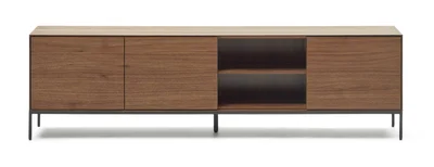 TV spintelė natūralios spalvos iš riešutmedžio 195x55 cm Vedrana – Kave Home
