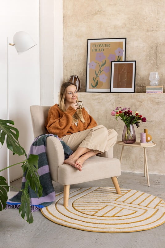 Įkvėpimas : Romantiškas stilius, Svetainė, Dekoracijos, Tekstilė