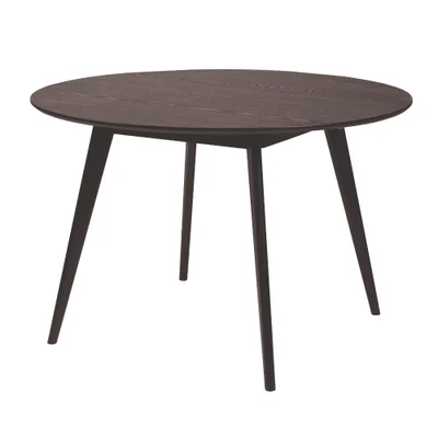 Juodas valgomojo stalas Rowico YuRAi, skersmuo 115 cm