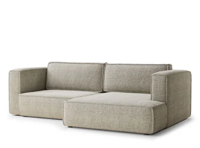Smėlio spalvos sulankstoma/su sandėliavimo vieta kampinė sofa iš šenilinio audinio (su dešiniuoju kampu/su gultu) Velto – Maison de Rêve