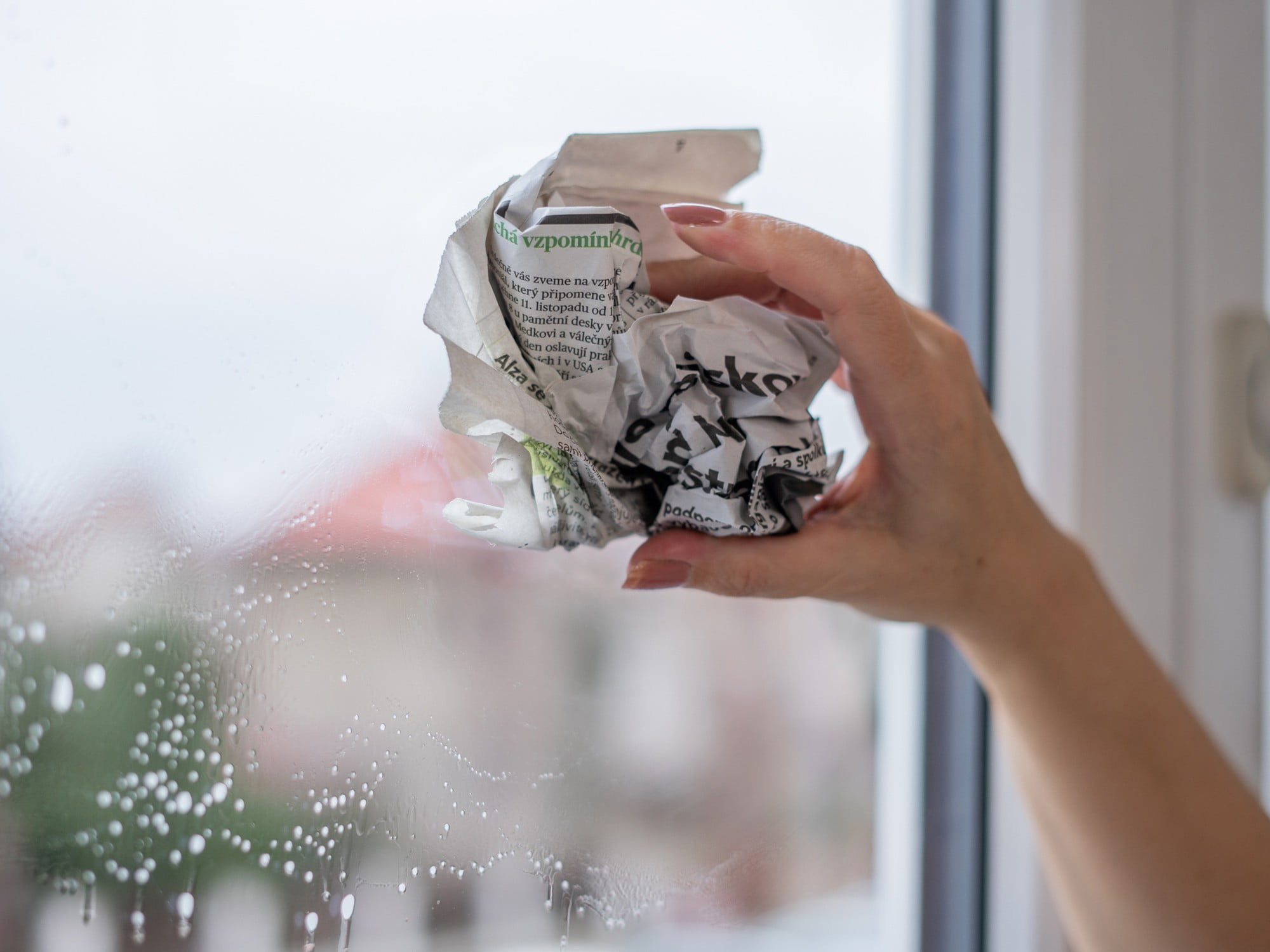 Saugokitės plauti langus laikraščiais: dalis dažų gali iš jų išbėgti ir nudažyti langų rėmus.