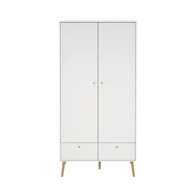 Drabužių spinta baltos spalvos 99x200 cm Bodo – Tvilum