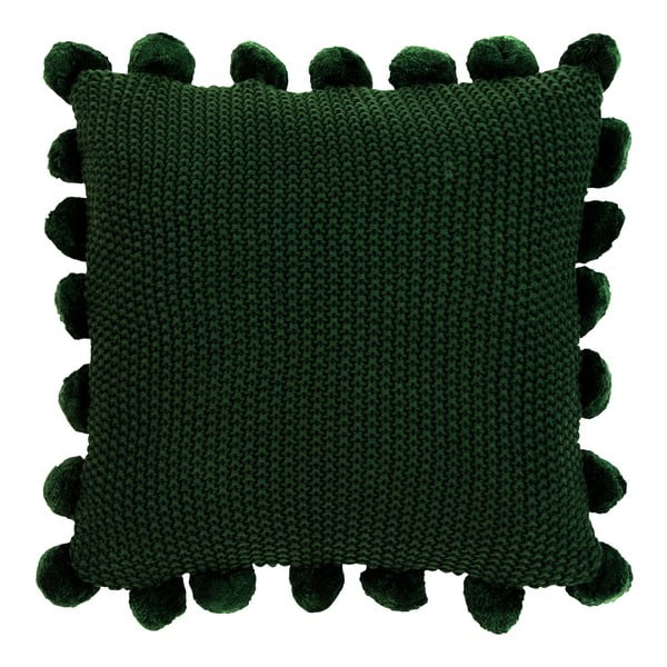 Tamsiai žalias medvilninis dekoratyvinis pagalvės užvalkalas Westwing Collection Molly, 40 x 40 cm