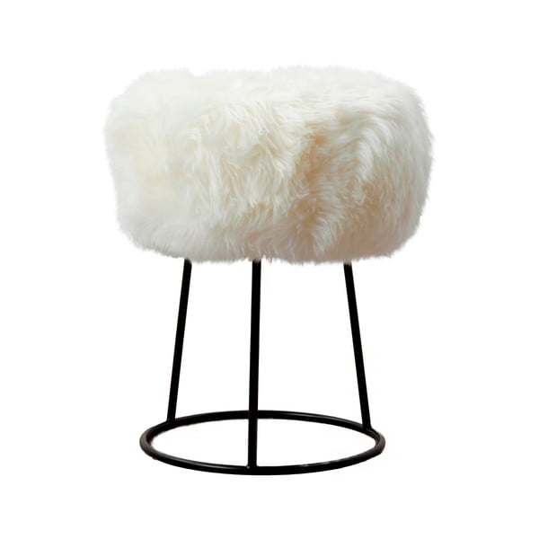 Kėdė su balta avikailio sėdyne Native Natural, ⌀ 36 cm