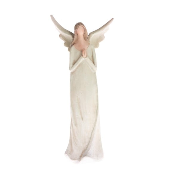 Smėlio spalvos dekoratyvinė figūrėlė Dakls Praying Angel, aukštis 14,5 cm
