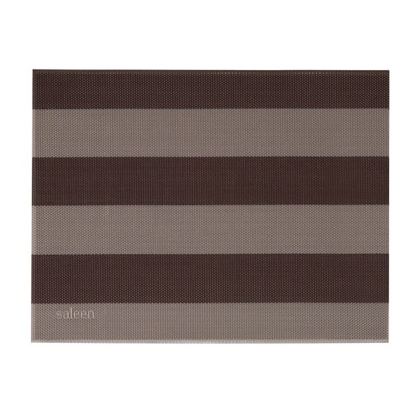 Smėlio ir rudos spalvos dryžuotas kilimėlis Saleen Stripy