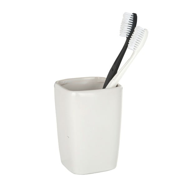 Baltas keraminis dantų šepetėlio puodelis Wenko Faro