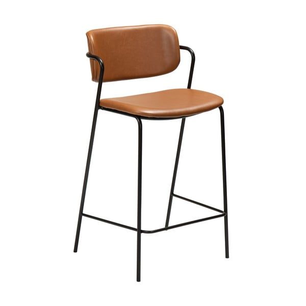 Ruda baro kėdė iš dirbtinės odos DAN-FORM Denmark Zed, aukštis 95,5 cm